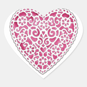 Doily Heart Sticker