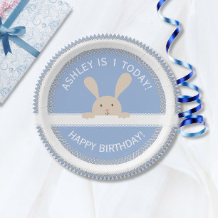 Doily Light Blue Paper Plate