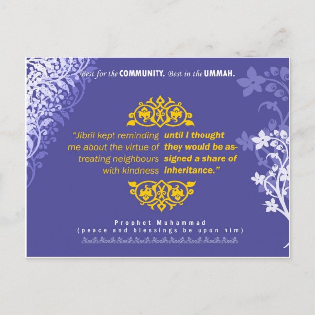 Doing good to neighbours Card (Front)