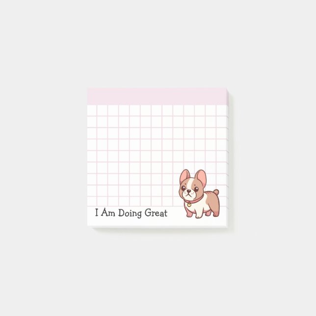 Doing Great French Bulldog Post-it Notes (Front)