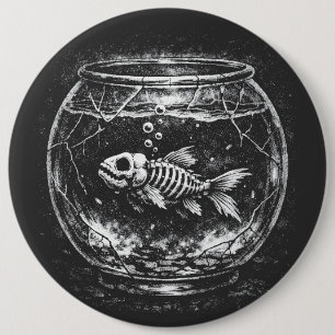 "Doing Great" - Goldfish by BurnsInHell 6 Cm Round Badge