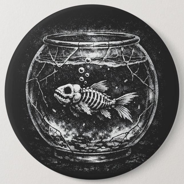 "Doing Great" - Goldfish by BurnsInHell 6 Cm Round Badge (Front)