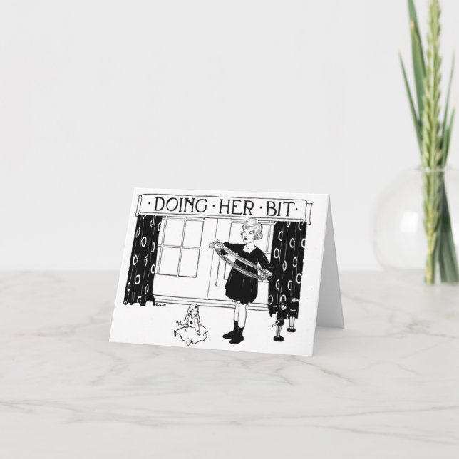 Doing Her Bit  Thank You Card (Front)