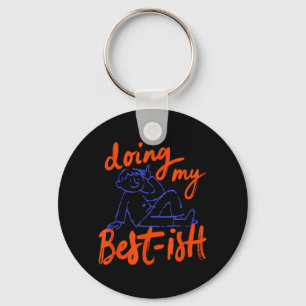 Doing -ish Funny Sketch Figure Doodle Sarcastic Key Ring