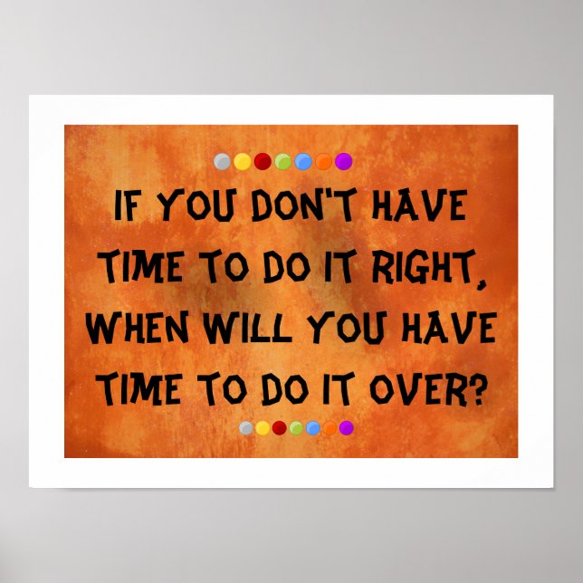 DOING IT RIGHT! POSTER (Front)