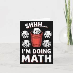 Doing Math Yahtzee Game Night Dice Game Funny Card