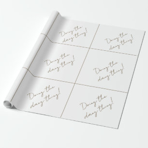 Doing the Dang Thing! Neutral Wedding Wrapping Paper
