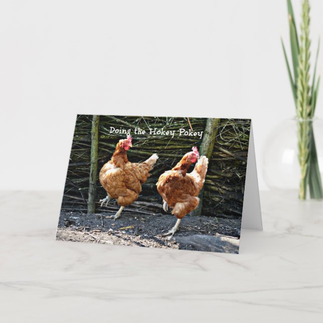 Doing the Hokey Pokey, The Hokey Pokey Chickens, Card (Front)
