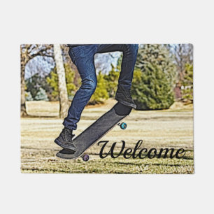 Doing The Ollie Painterly Welcome Doormat