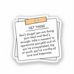 Doing Your Best Sticky Note Self Love Illustration