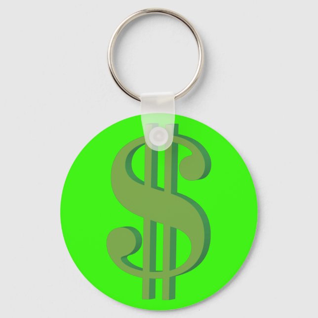 Dolar, sign, 3D Key Ring (Front)