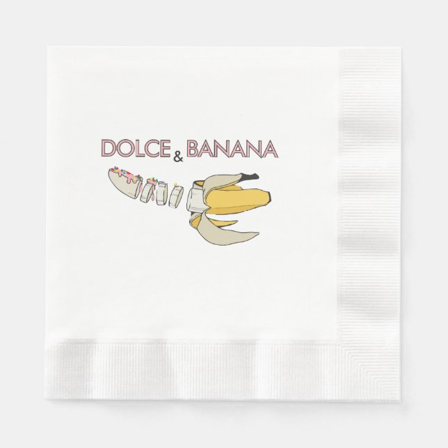 Dolce and banana napkin (Front)