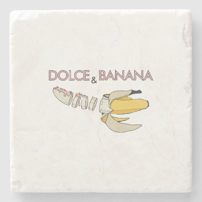 Dolce & Banana  Stone Coaster (Front)