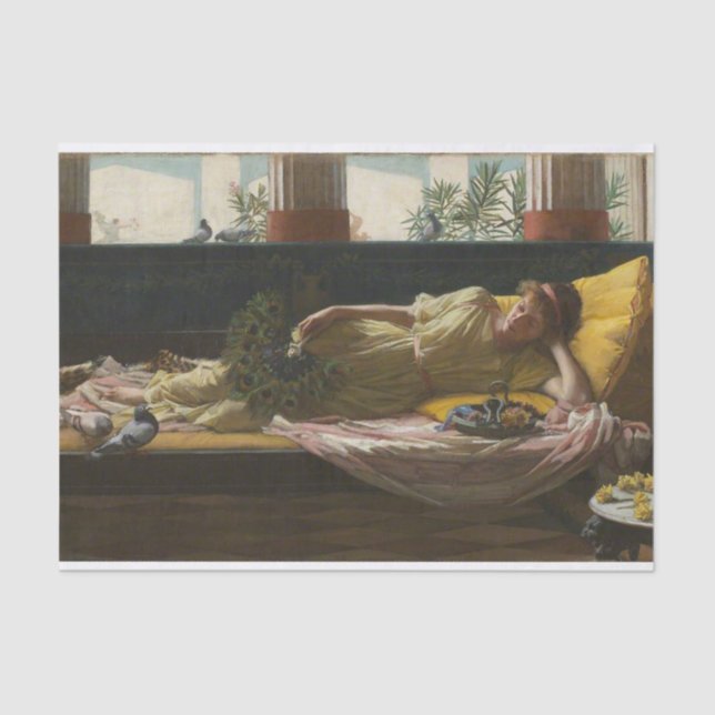 Dolce Far Niente by John William Waterhouse -1880 Tissue Paper (Front)
