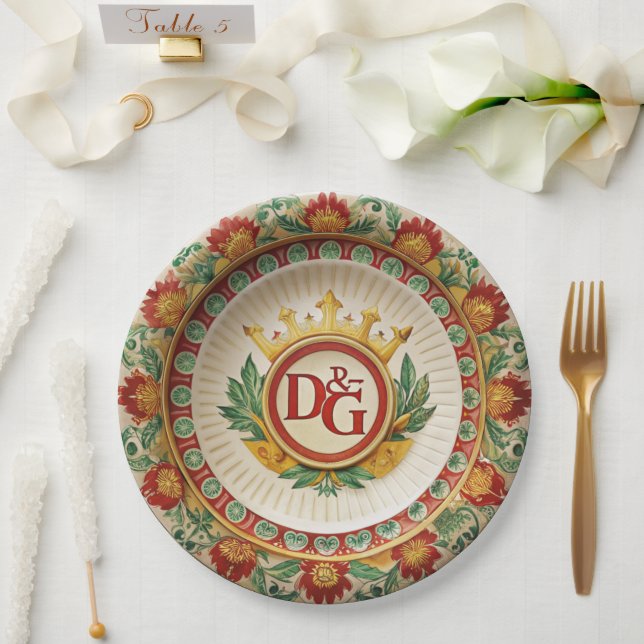 Dolce & Gabbana Carretto Siciliano Paper Plates (Wedding)