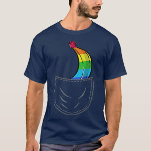 Dolce Pocket LGBTQ Banana Funny Pride Graphic Cute T-Shirt
