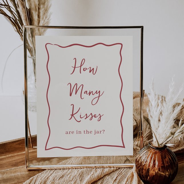 Dolce Vita Bridal Shower "How Many Kisses" Sign (Creator Uploaded)