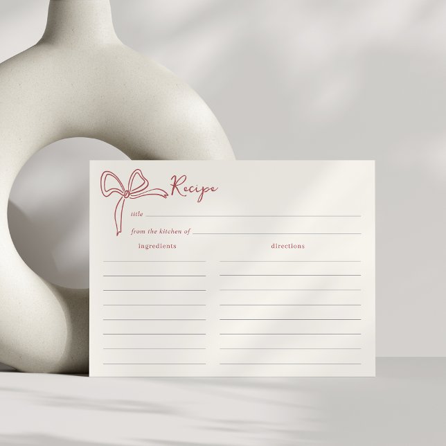 Dolce Vita Bridal Shower Recipe Card (Creator Uploaded)