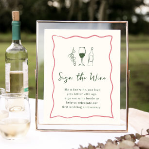 Dolce Vita Bridal Shower "Sign the Wine" Sign