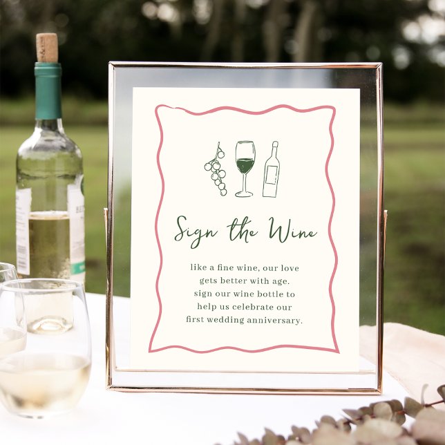 Dolce Vita Bridal Shower "Sign the Wine" Sign (Creator Uploaded)