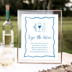 Dolce Vita Bridal Shower "Sign the Wine" Sign