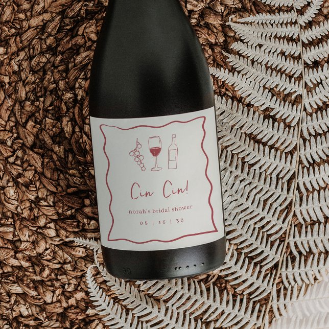 Dolce Vita Bridal Shower Wine Label (Creator Uploaded)