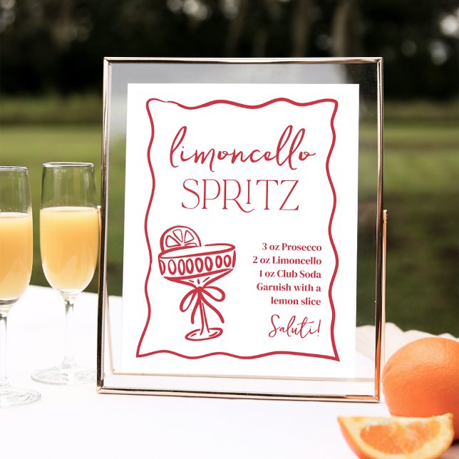 Dolce Vita Italian Limoncello Spritz Drink Sign (Creator Uploaded)