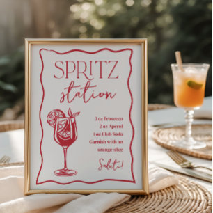 Dolce Vita Italian Spritz Station Drink Sign