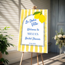 Dolce vita Lemons Italian bridal shower welcome