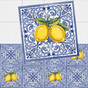 Dolce Vita Meditarrean Blue & Lemons Italian Tiles