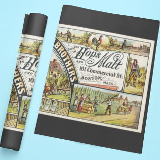 Dole Brothers Ad Hops and Malt Ephemeral Wrapping Paper
