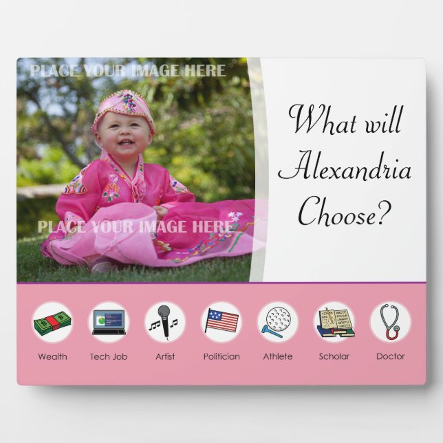 Doljabi Doljanchi Dol Korean 1st First birthday Plaque (Front)