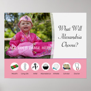 Doljabi Doljanchi Dol Korean 1st First birthday Poster