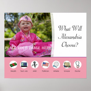 Doljabi Doljanchi Dol Korean 1st First birthday Poster