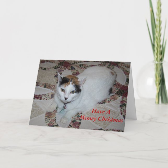 Doll2, Have A Meowy Christmas Holiday Card (Front)