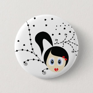 doll 6 cm round badge
