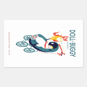 Doll and Buggy Parade Rectangular Sticker