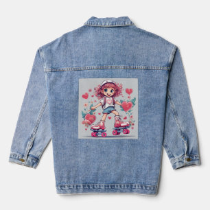 doll anime play with skater denim jacket