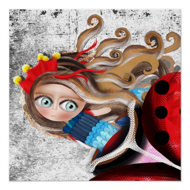 DOLL Beautiful Long Hair Blue eyes Poster (Front)