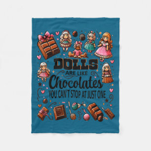 Doll Collector Delight Funny Quote Collecting Hobb Fleece Blanket