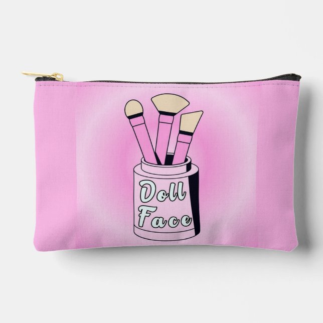 Doll Face - 1940s Canvas Print Accessory Pouch (Front)