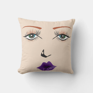 Doll Face "Rock Girl Chic" Throw Pillow