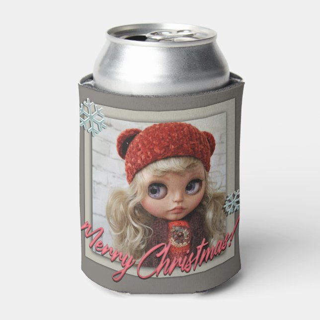 Doll ,for christmas , christmas, new year can cooler (Can Front)
