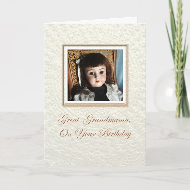 Doll Frances Great-Grandmama Birthday Card (Front)