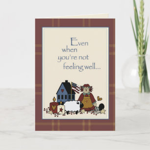 Doll House Sheep Not Well Card
