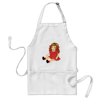 Doll in Red Standard Apron