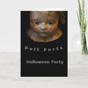 Doll Parts Haunted Halloween Card