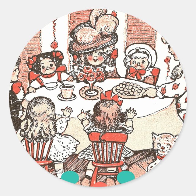 Doll Party Classic Round Sticker (Front)