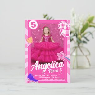 Doll Pink Birthday Invitation