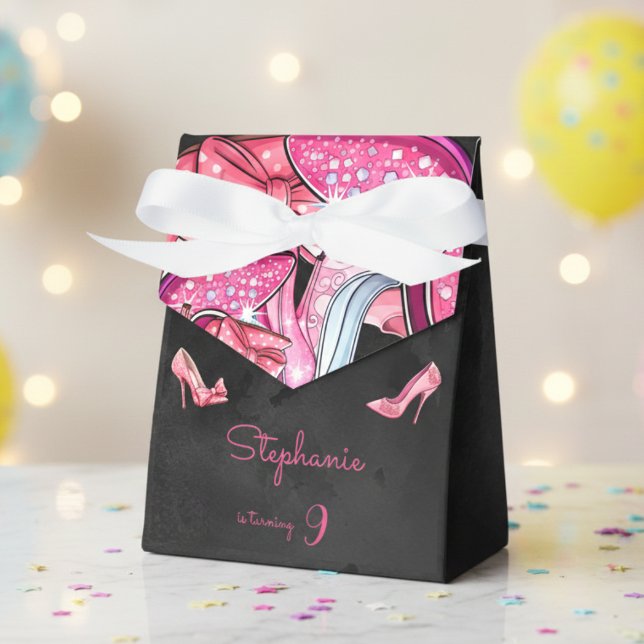 Doll pink high heel shoes girl birthday party favour box (Creator Uploaded)
